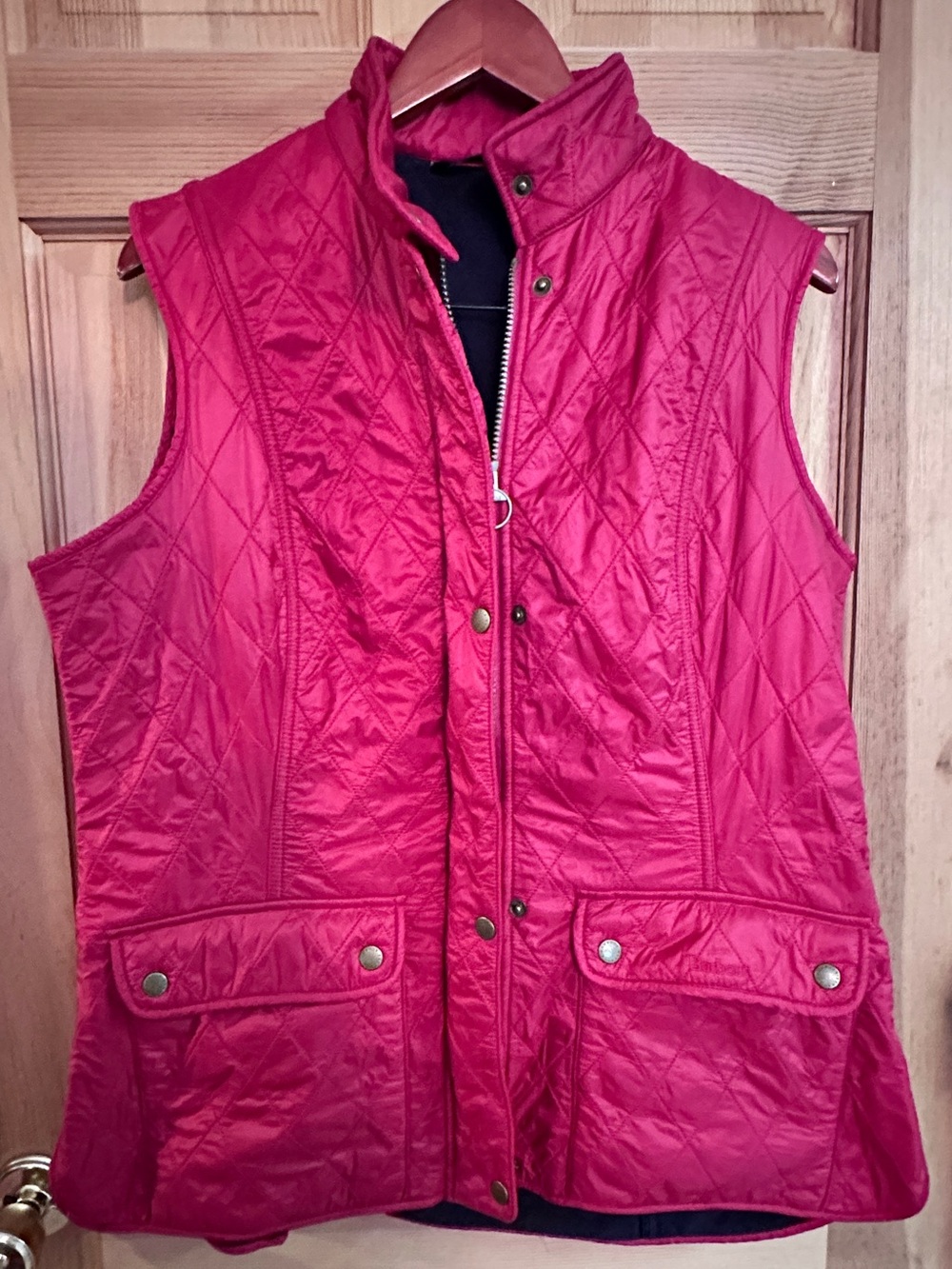 Barbour Quilted Sleeveless Vest - Red